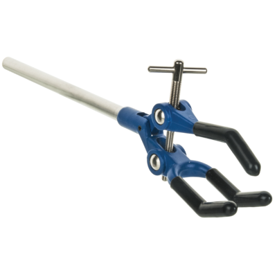 3 Finger, Vinyl Coated Extension Lab Clamp, 3.35" (8.5 cm) maximum clamp opening.